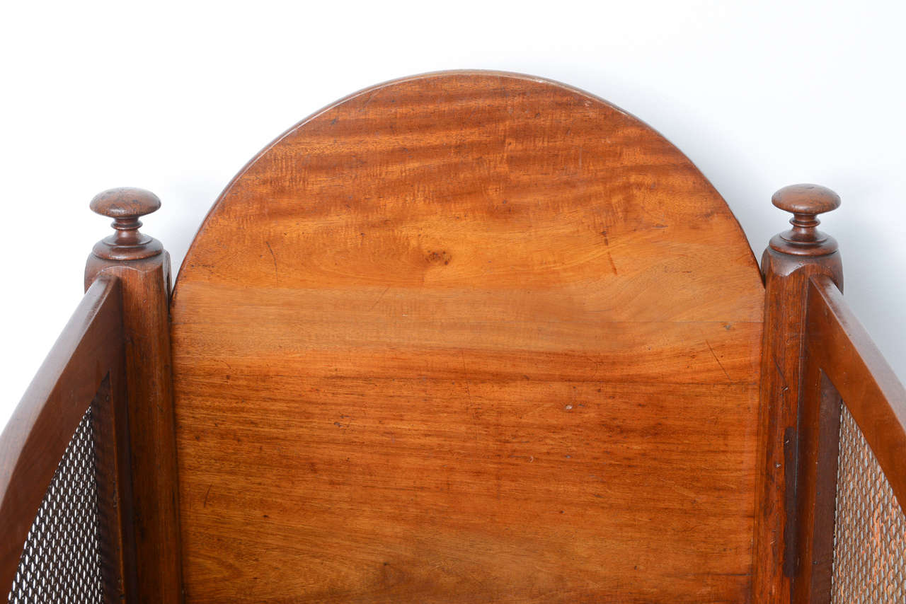 Rare 19th Century Mahogany Babies or Dolls Cradle 5