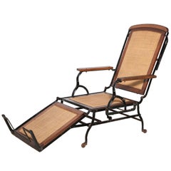 Cevedra Sheldon Nussbaum:: Rohr & Gusseisen Rolling Chaise Lounge Chair:: ca. 1876