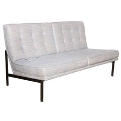 Florence Knoll Bronze "Parallel Bar" Loveseat, 1950's 