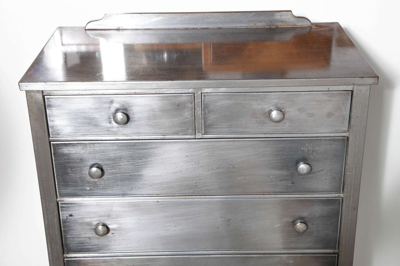 rolling Edwardian 6 drawer Steel Dresser 2