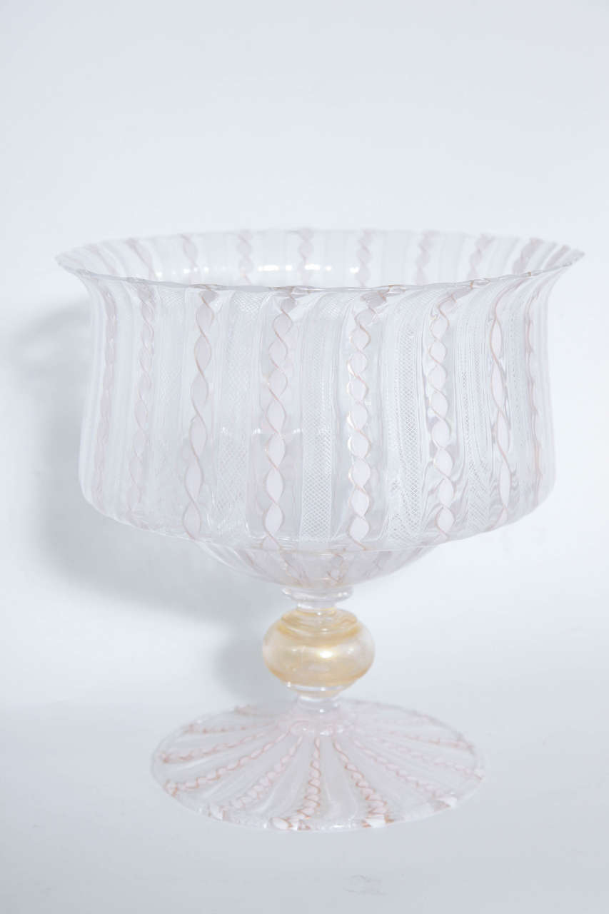 Venetian Glass Pedestal Bowl 3
