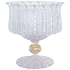 Venetian Glass Pedestal Bowl