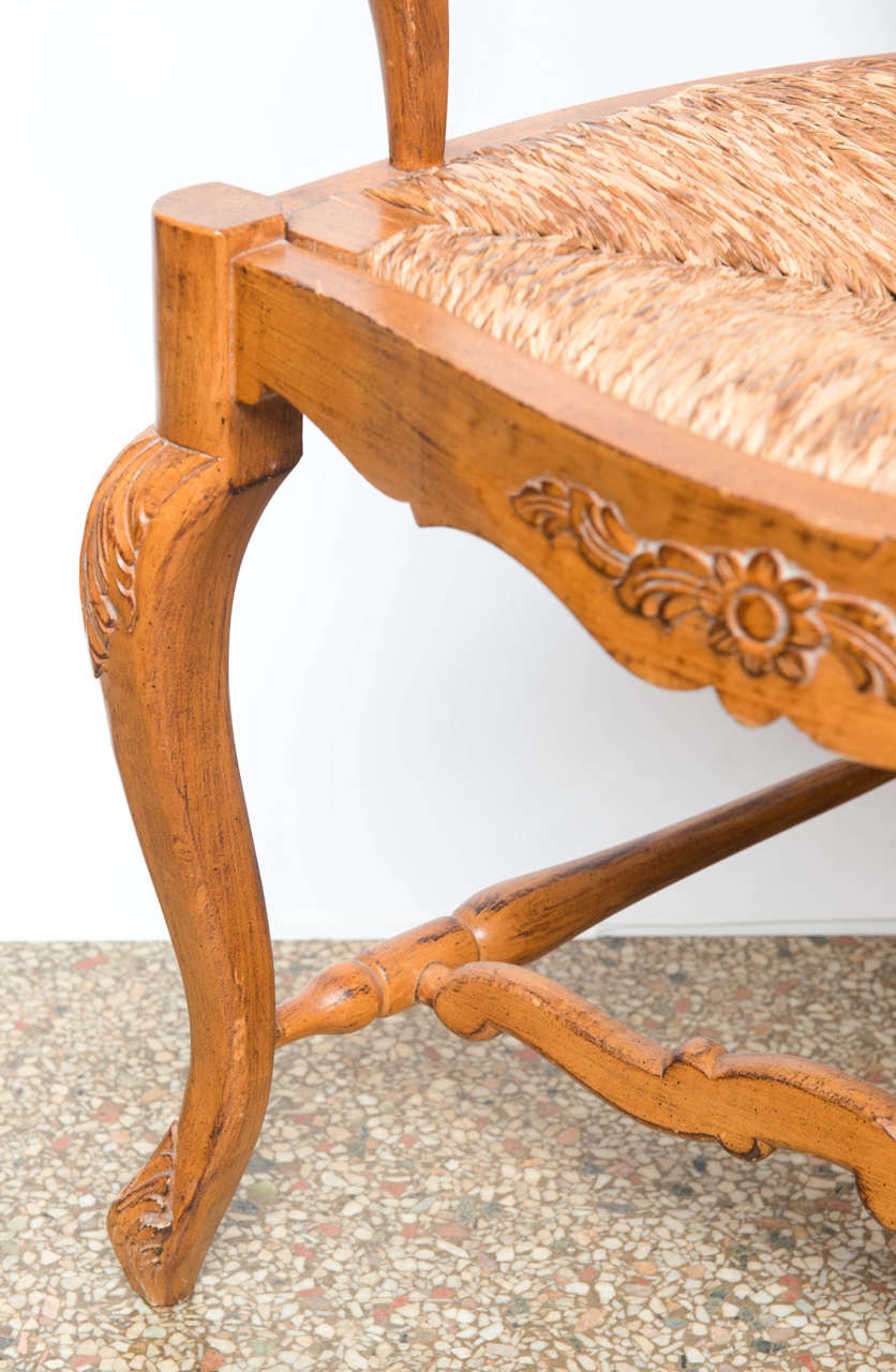 Mid-20th Century Set of Six French Provençal Chairs, 20th Century