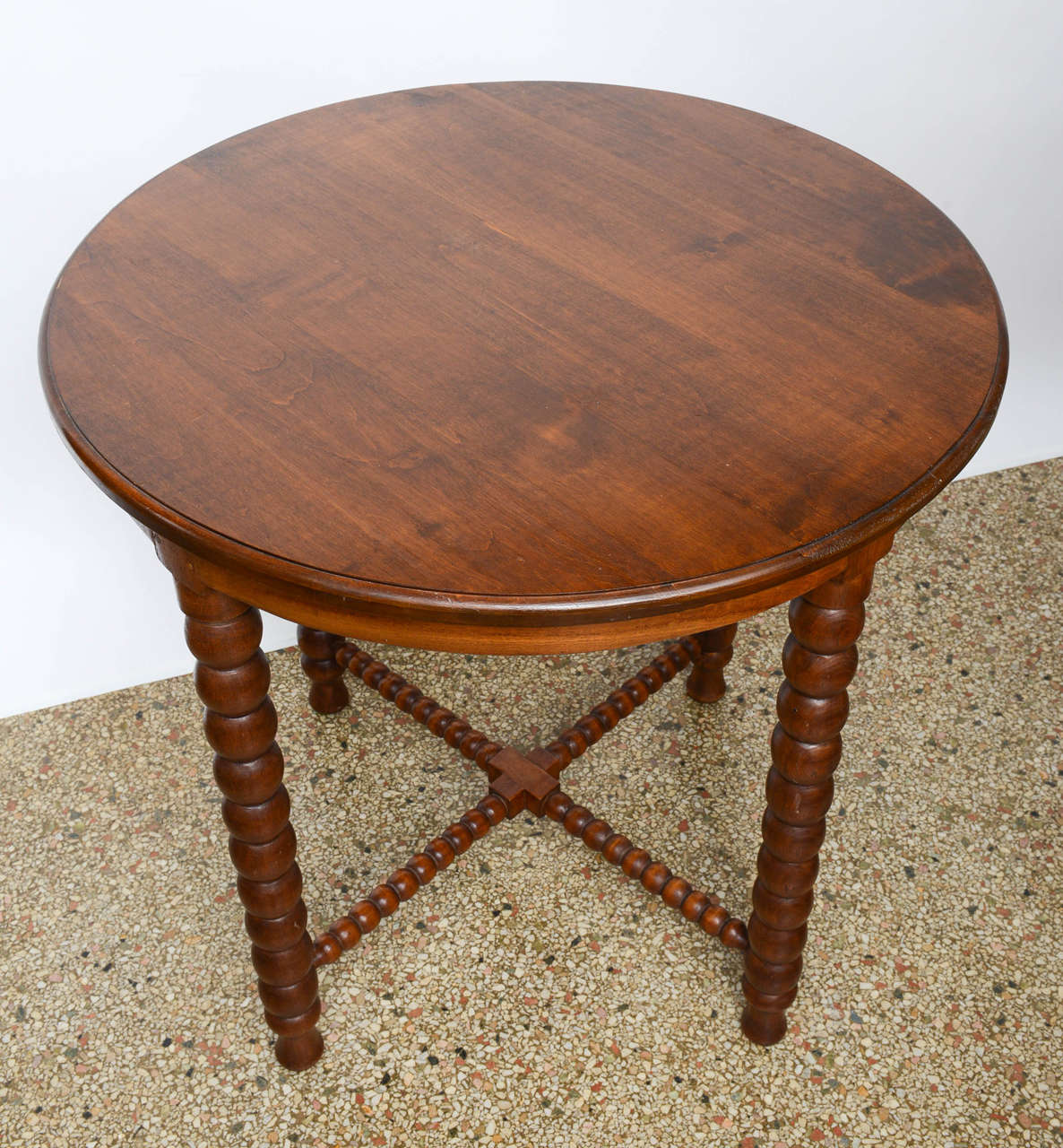 Pair of English Dining, Game, Center Tables with Barley Twist Legs 3