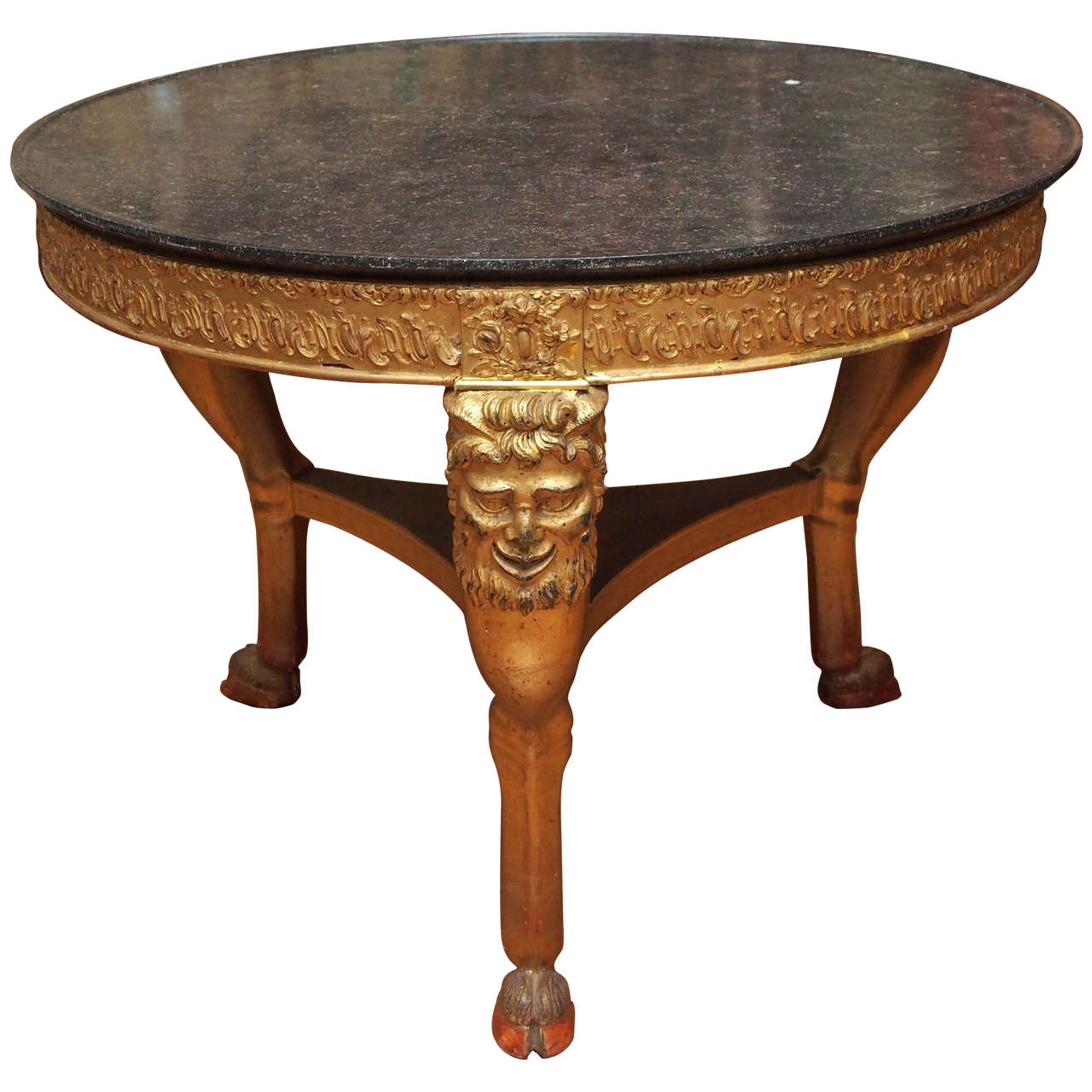 French Charles X Gilt Table De Milieu For Sale