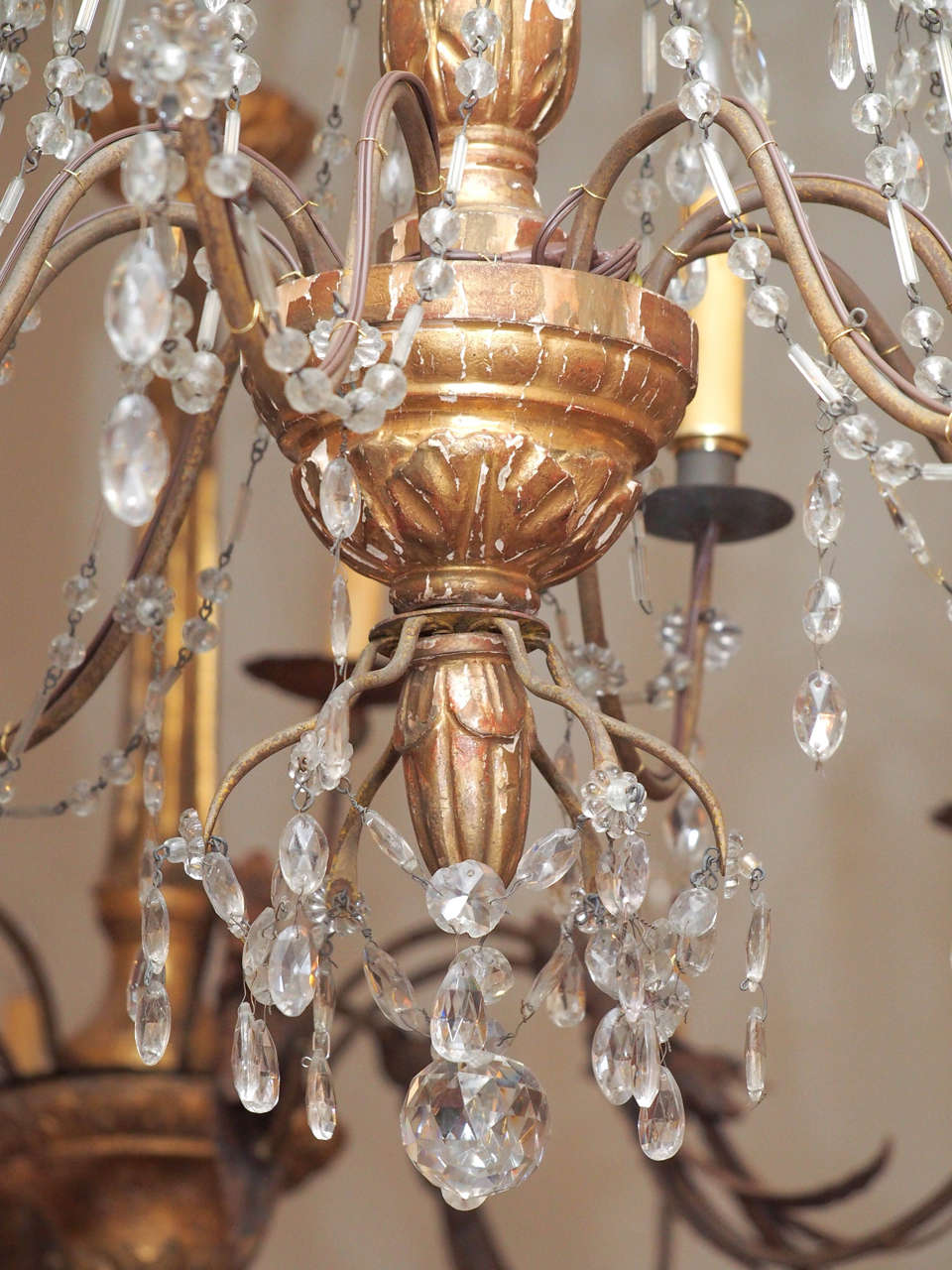 18th Century Pair of Genovese Festival Chandeliers