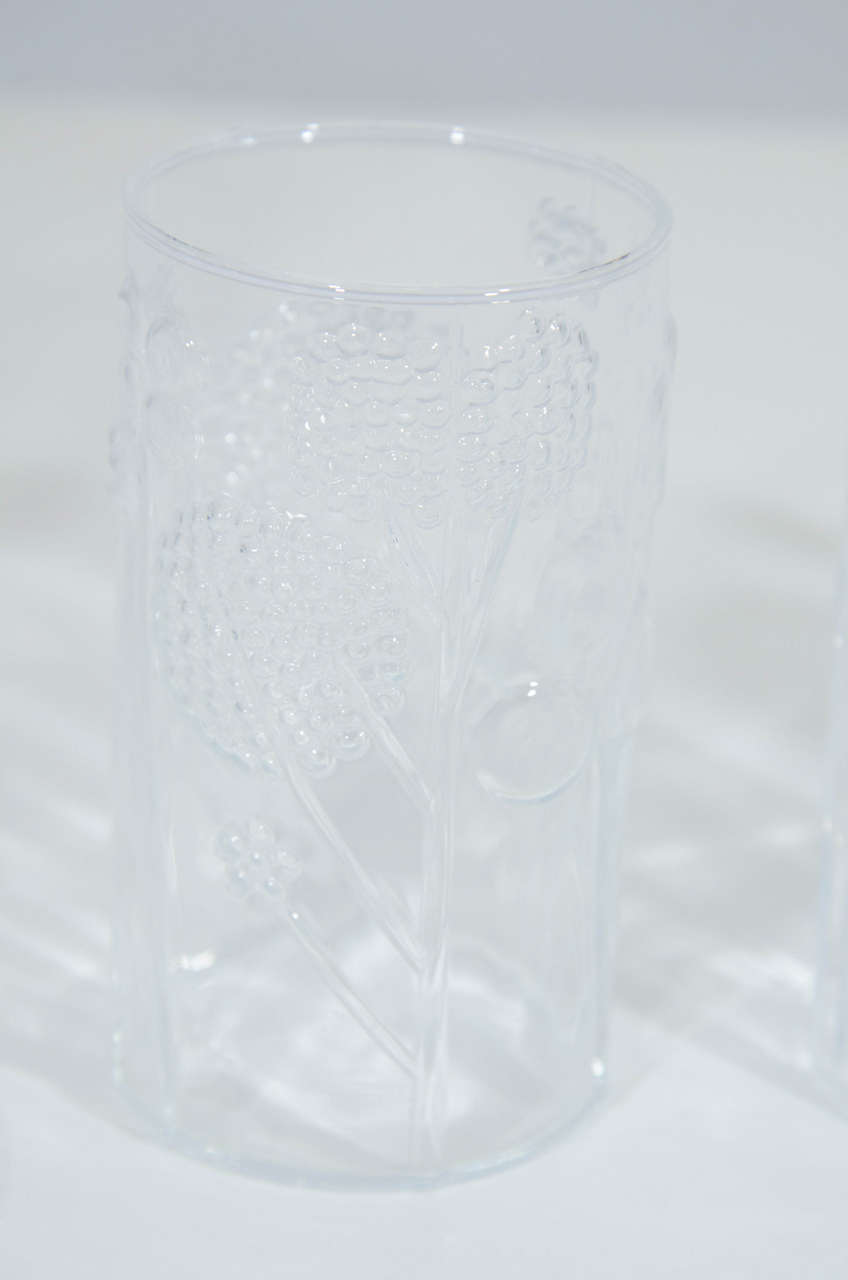 Crystal Pitcher and Glasses Set by Oiva Toikka for Iittala 1