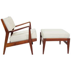 Jens Risom Lounge Chair and Ottoman