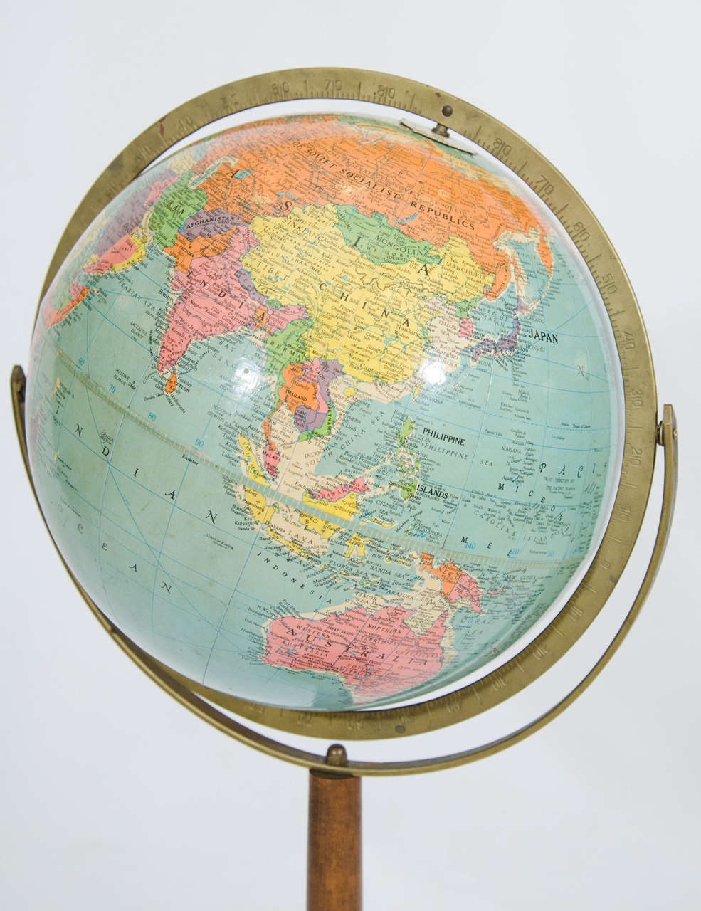 Mid-20th Century Replogle World Globe on Modernist Stand