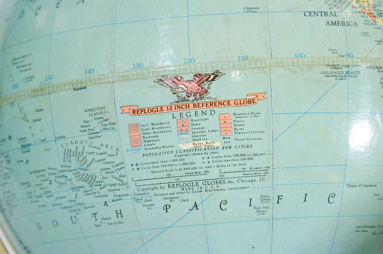 Replogle World Globe on Modernist Stand 1