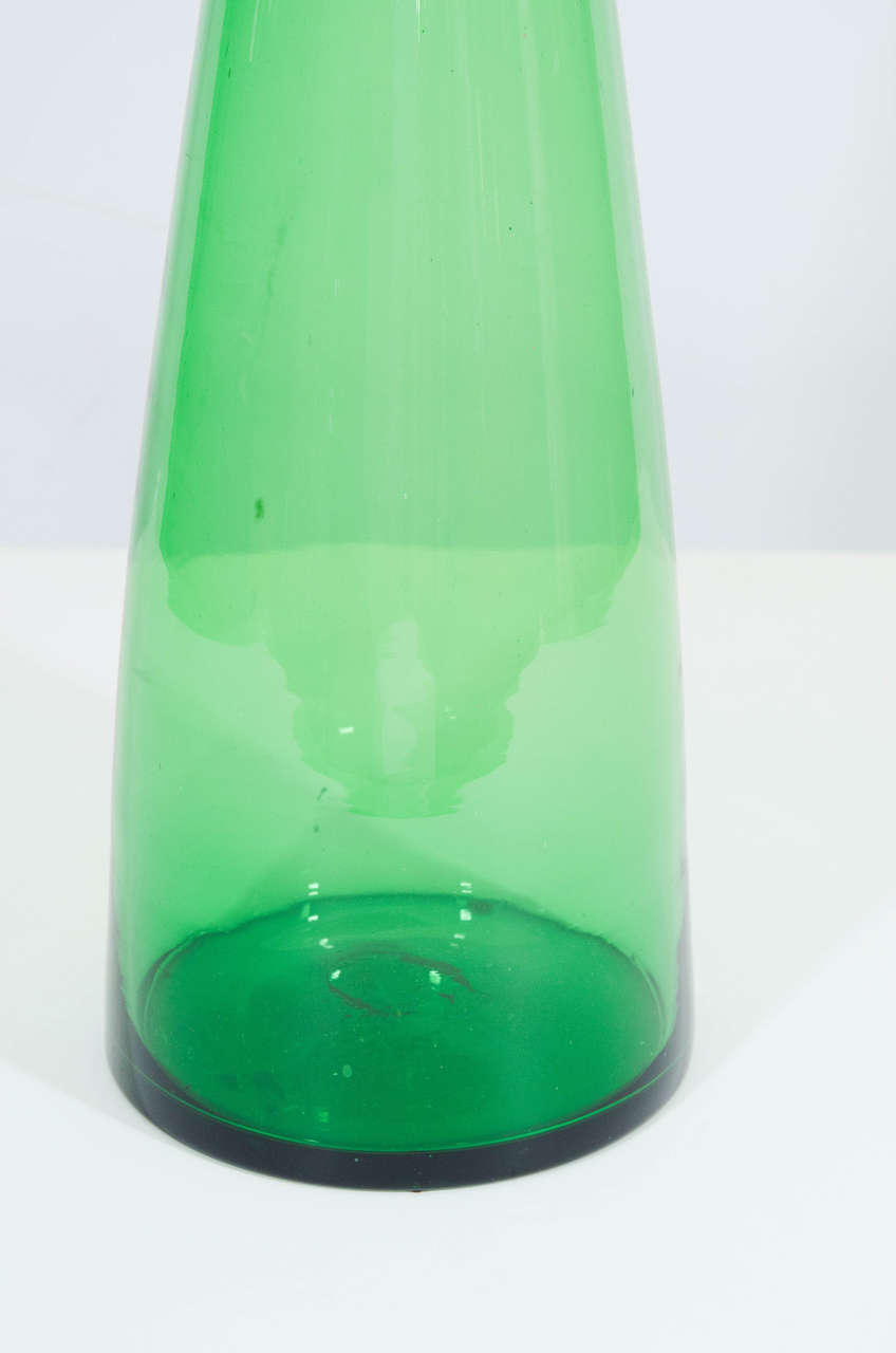 Mid-Century Modern Grand and Tall Floor Decanter by Wayne Husted for Blenko