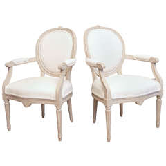 19th Century Pair of Swedish Antique Armchairs 6