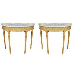 Pair of Bossi Demilune End Tables 7