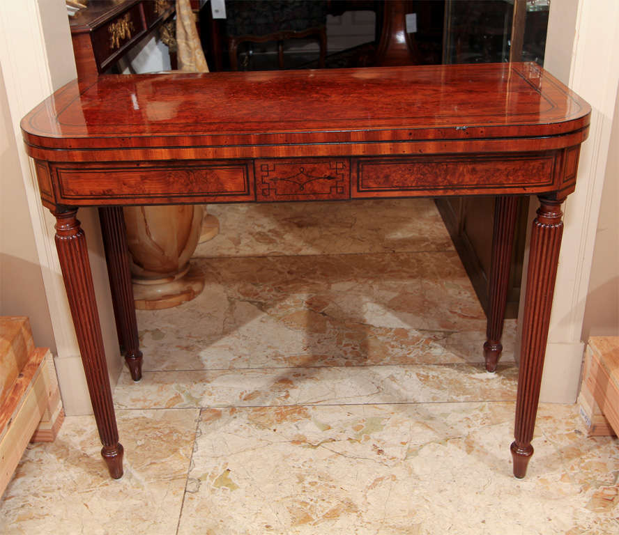 Burl Mahogany game table William IV