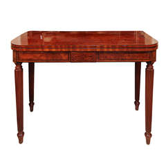 Burl Mahogany game table William IV