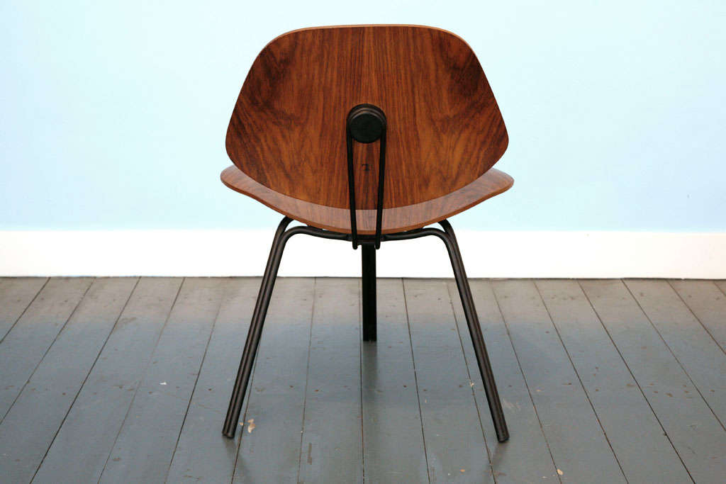 Italian Three-legged  Chair by Osvaldo Borsani For Sale