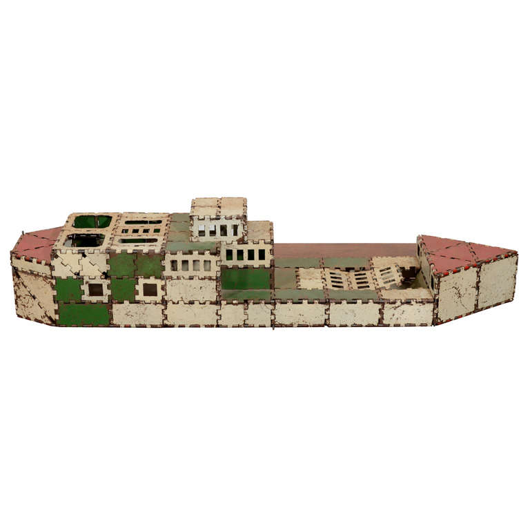 French 1950s Erector Set in the Shape of a Ship For Sale