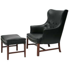 Frits Henningsen Lounge Chair & Footstool
