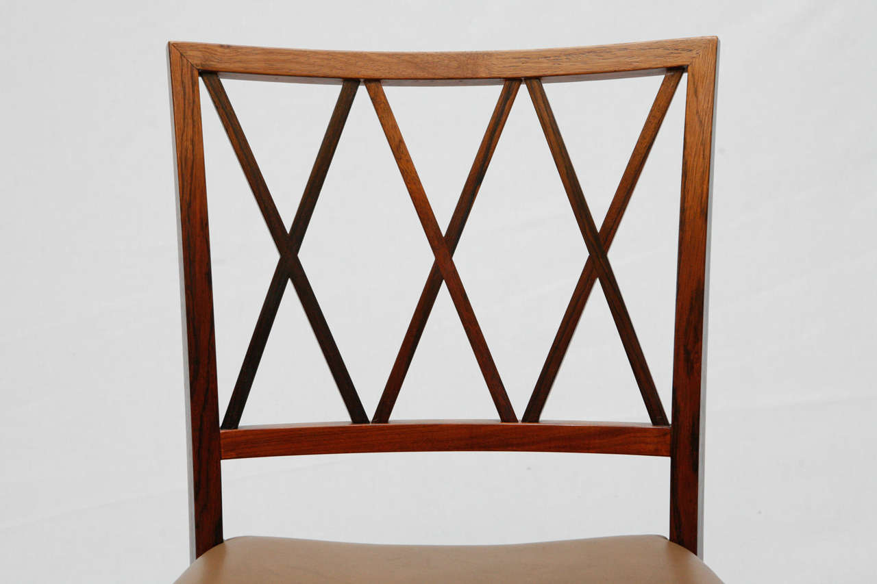 Mid-Century Modern 6 Rosewood Ole Wanscher Dining Chairs