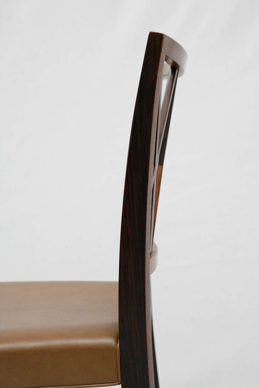 Mid-20th Century 6 Rosewood Ole Wanscher Dining Chairs