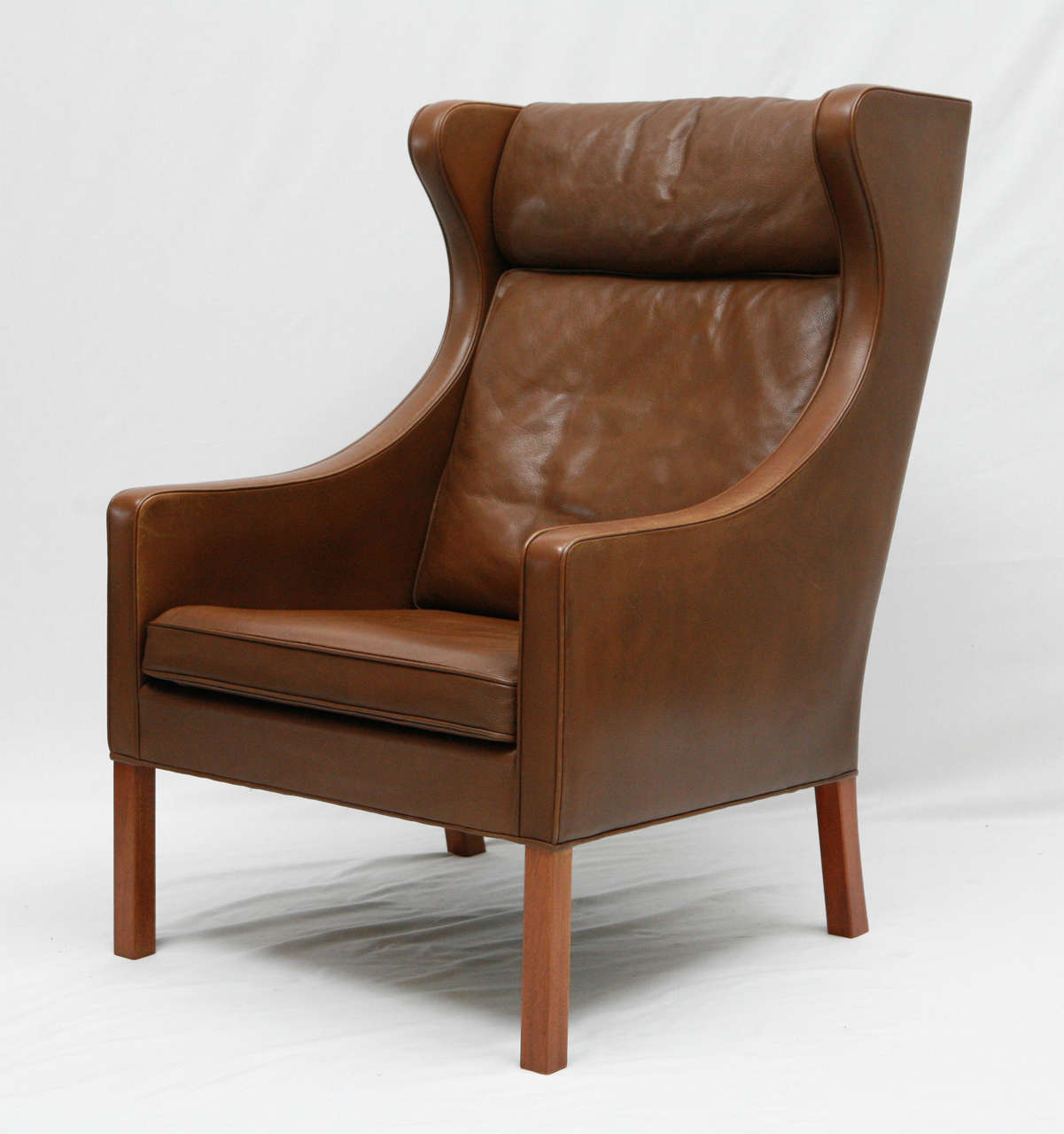 Borge Mogensen Leather Wingback Chair At 1stdibs Borge Mogensen Leather Wingback Chair Designed In 1964 And Produced By Fredericia Stolefabrik