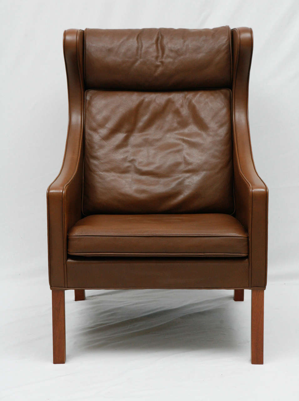 Borge Mogensen Leather Wingback Chair At 1stdibs Danish Borge Mogensen Leather Wingback Chair For