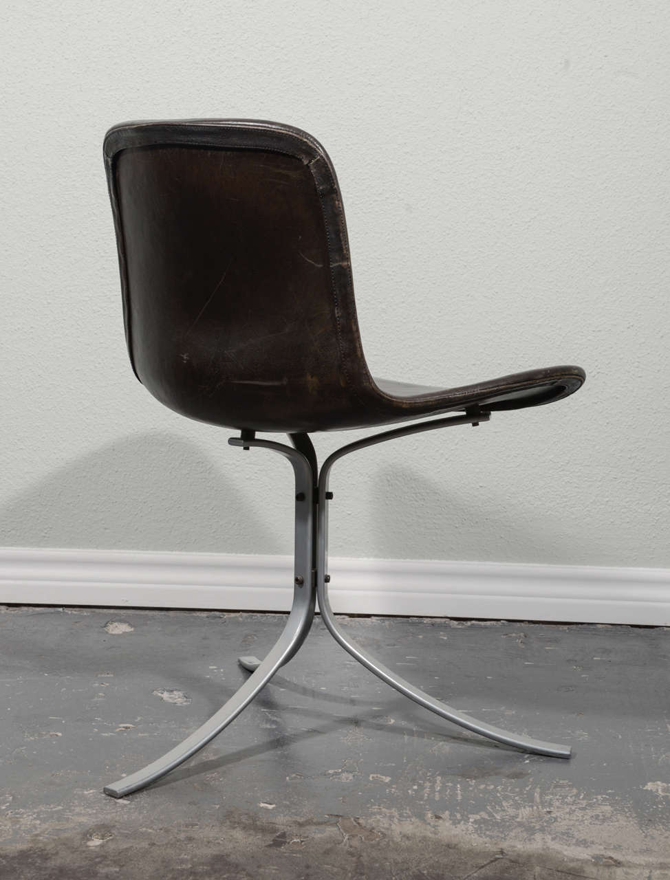 Brushed Poul Kjaerholm PK9 Chairs for E. Kold Christensen, Original Condition, 1960s
