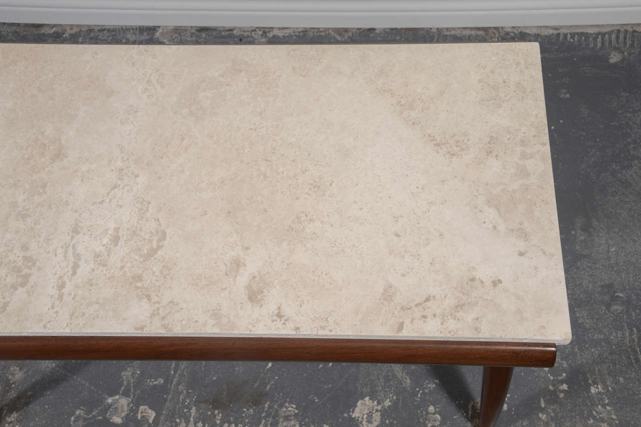 Travertine Bertha Schaefer for M. Singer and Sons Coffee Table