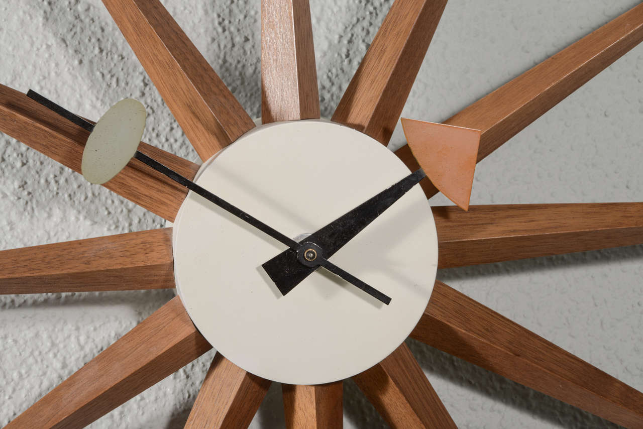 Mid-Century Modern George Nelson Spike Clock