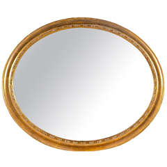Vintage Gilt Frame Oval Mirror