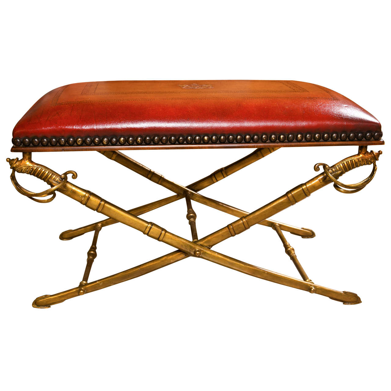 Leather Bench by Theodore Alexander
