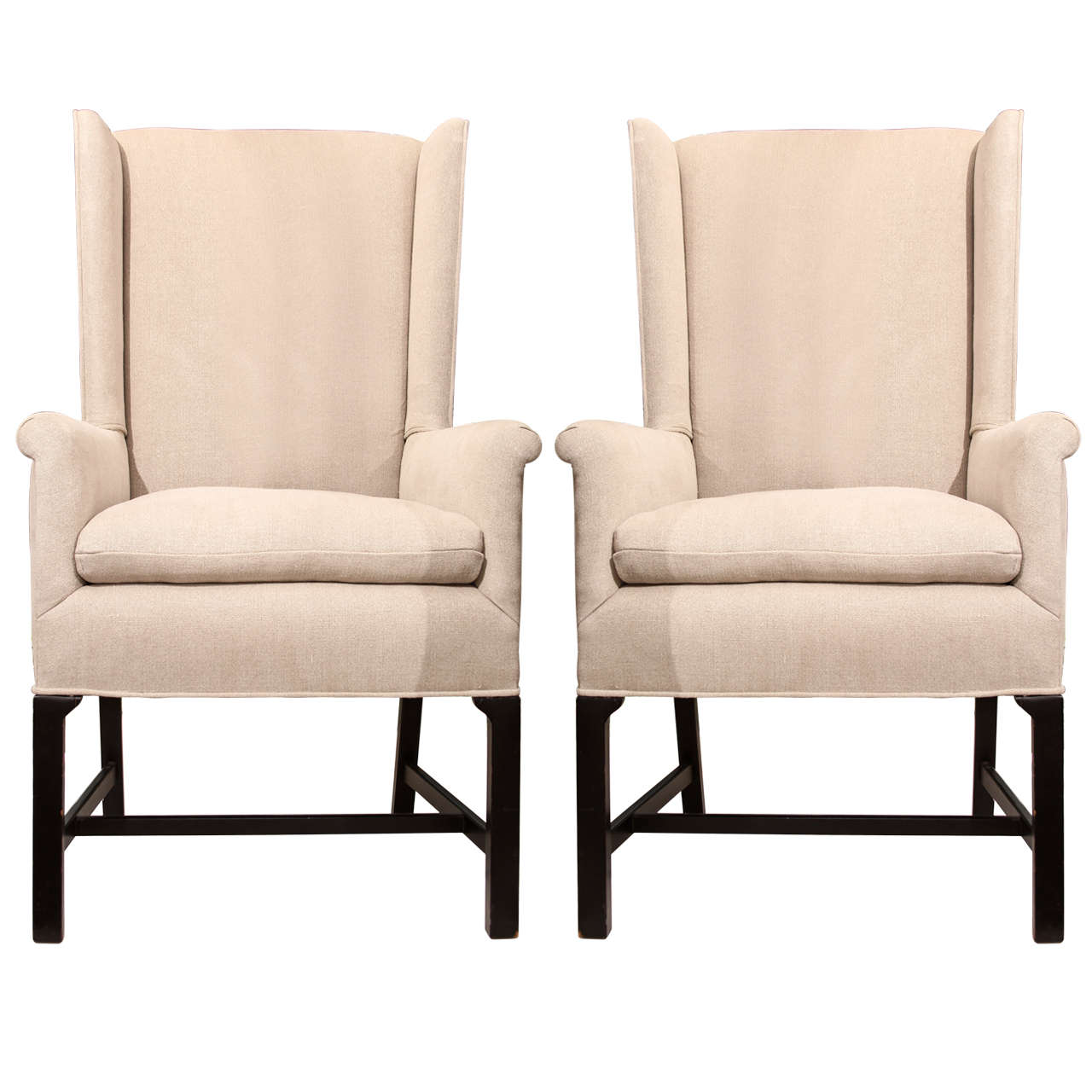 Pair Of Wingback Chairs at 1stDibs