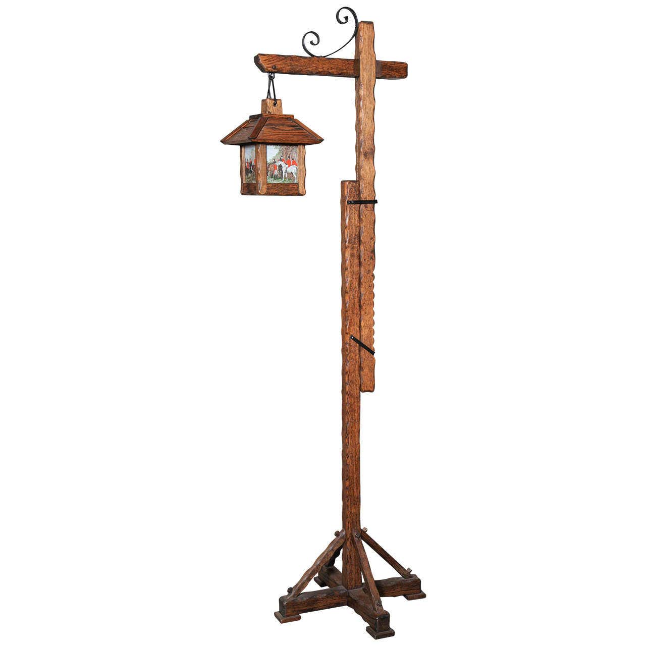 Arts and Craft Oak Floor Lamp For Sale at 1stDibs | arts and crafts ...