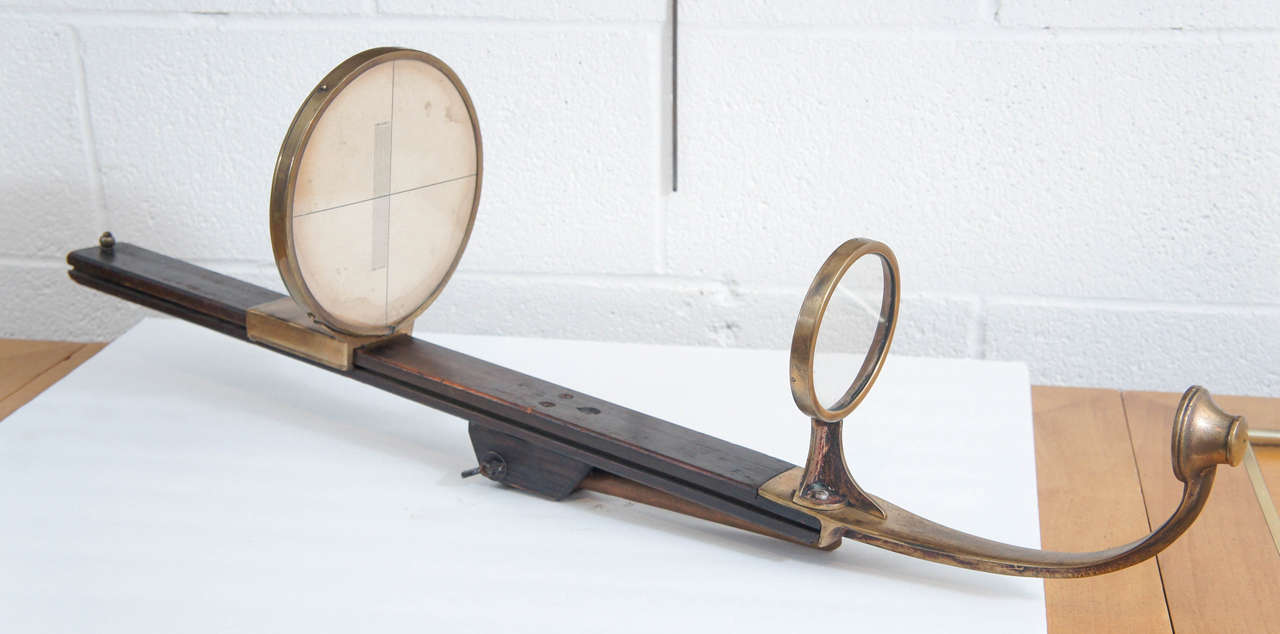 Antique Optical Instrument in Walnut and Brass at 1stdibs
