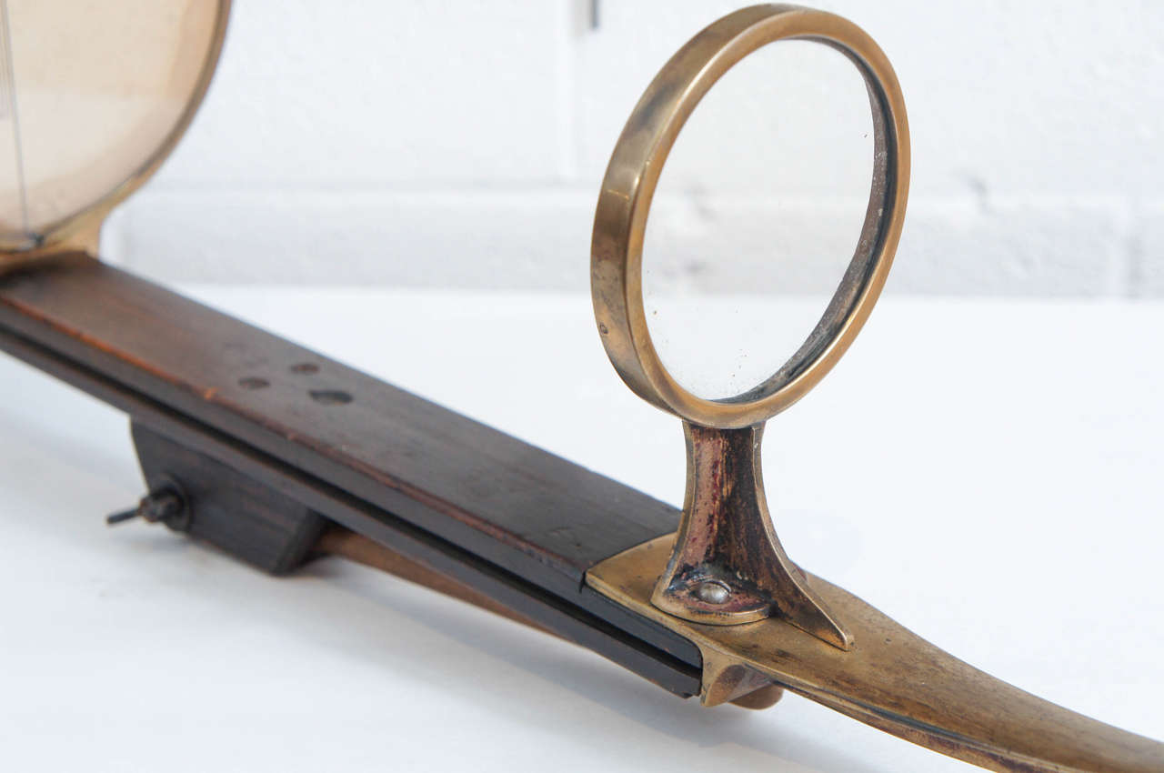 Antique Optical Instrument in Walnut and Brass at 1stdibs