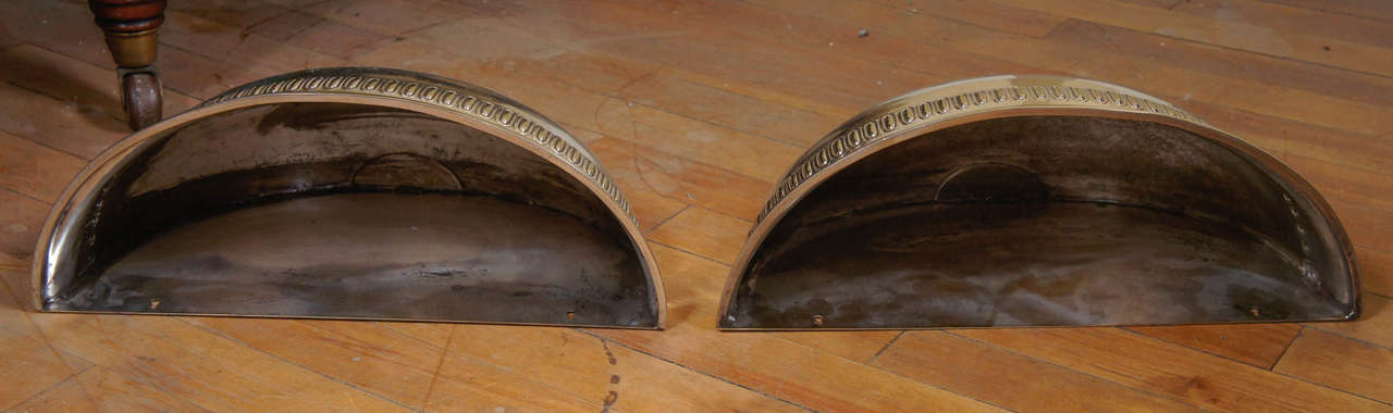 British Pair of 19th Century Georgian Silverplate English Wall Planters