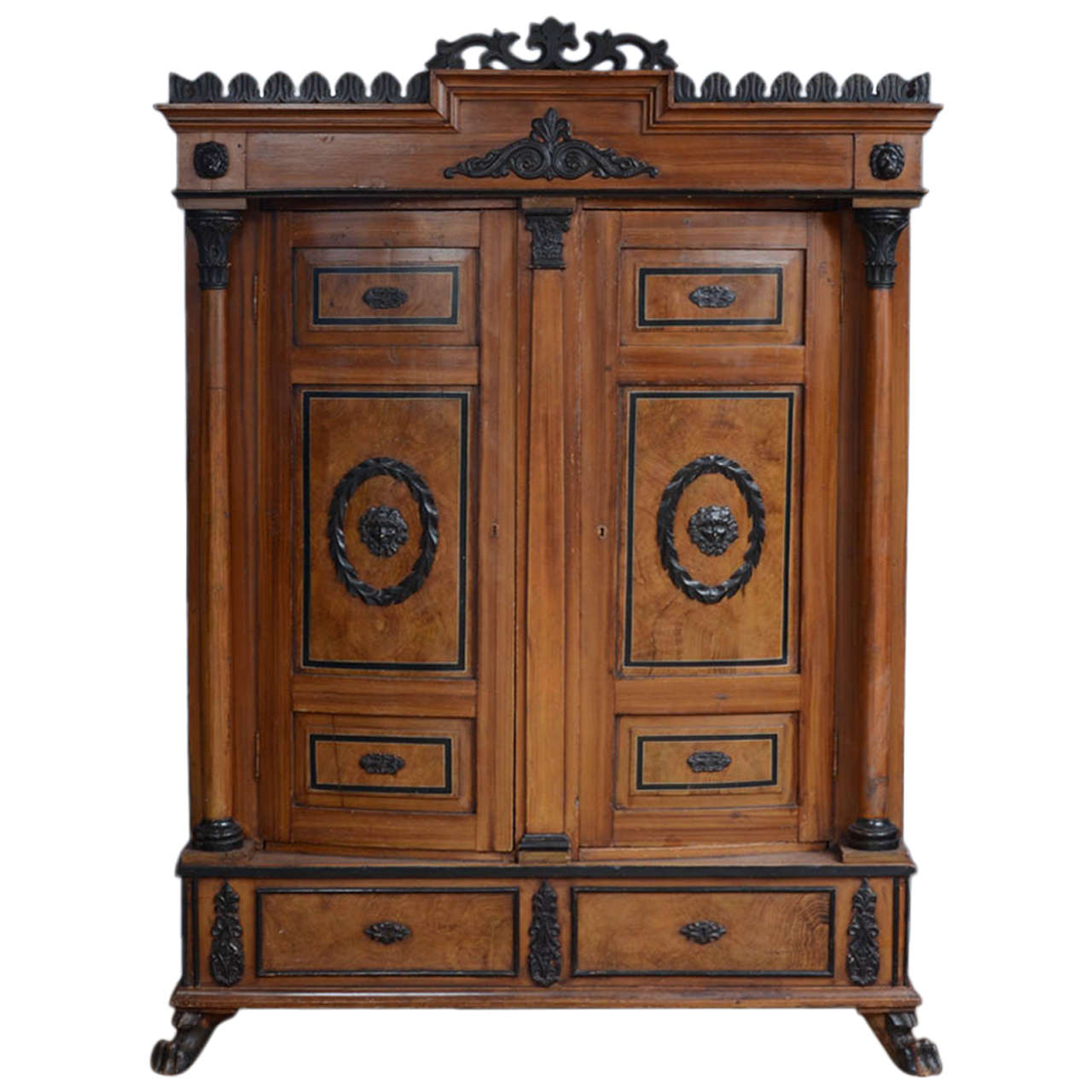 Fine 19th Century Swedish Paint Decorated Neoclassic Wardrobe For