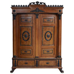 Fine 19th Century Swedish Paint Decorated Neoclassic Wardrobe