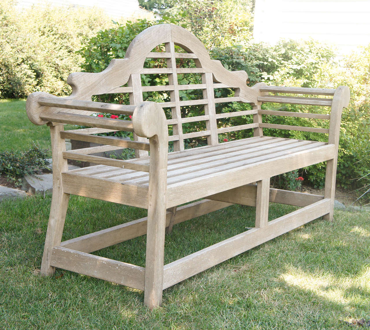 Fine English Vintage Lutyens Bench Made in Teak at 1stdibs