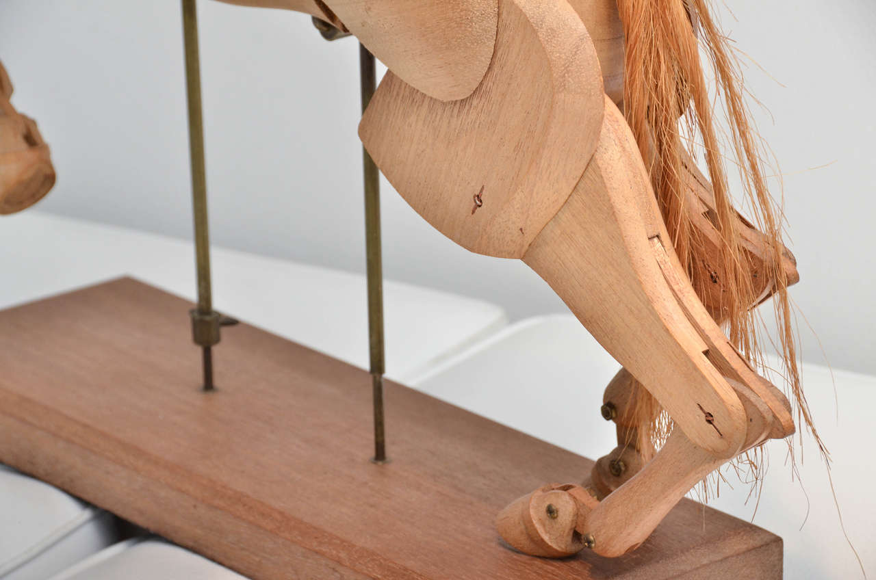 Other Artist's Wooden Sculptural Model Horse