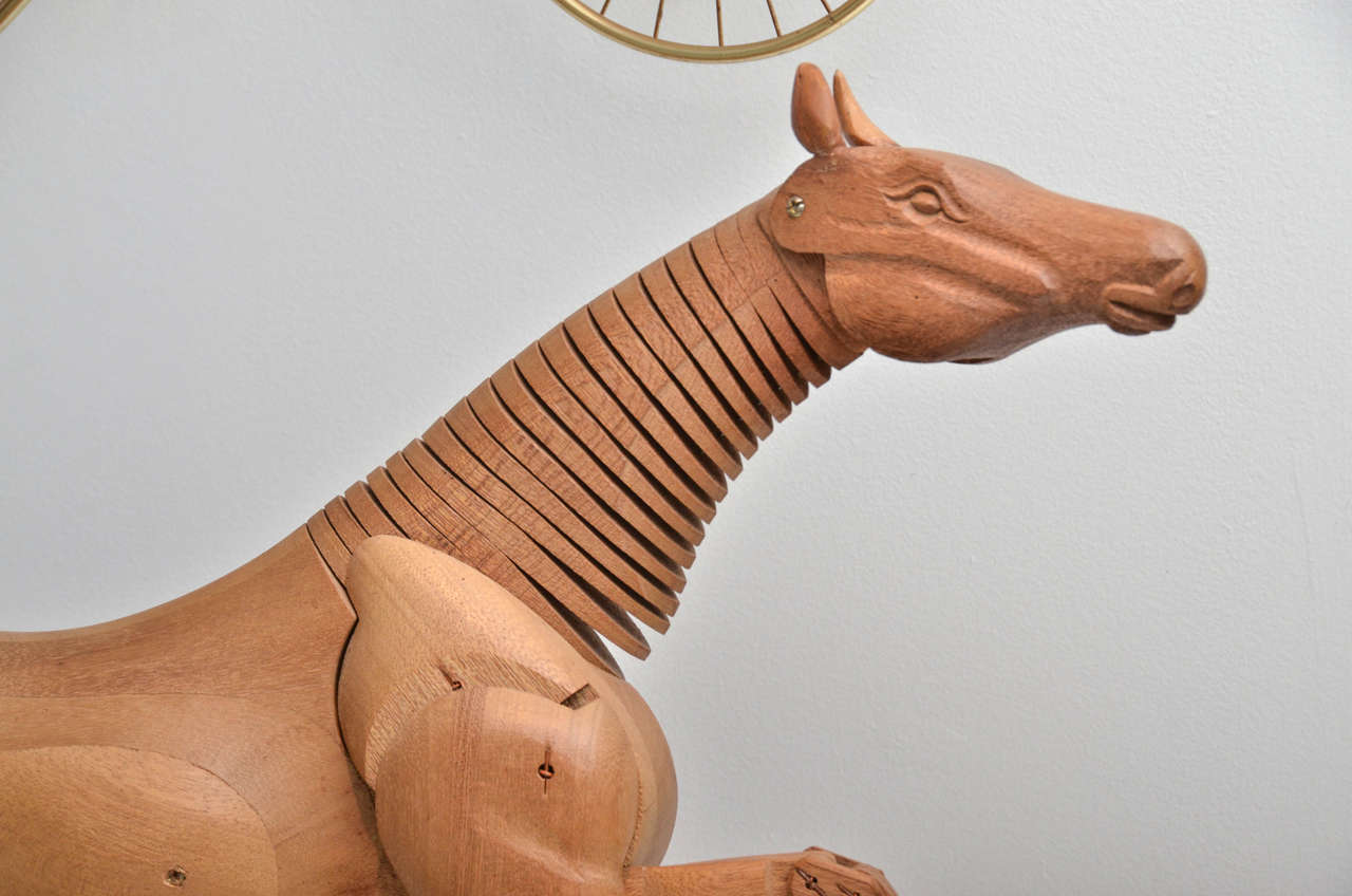 Artist's Wooden Sculptural Model Horse For Sale at 1stDibs artist