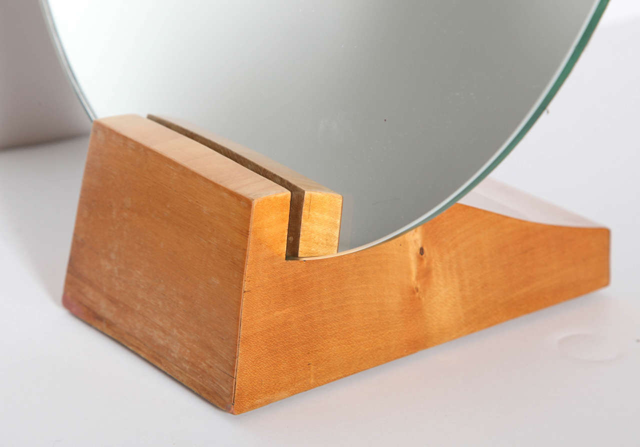 Art déco Émile-Jacques Ruhlmann, Miroir de table en sycomore, France, C.C. 1928 en vente