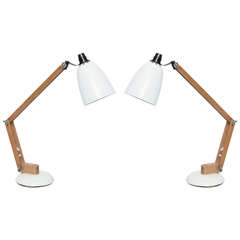 Articulated 1960s Table Lamps by Terence Conran