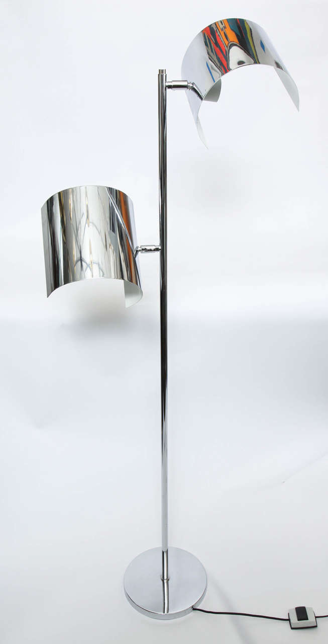 A 1970s Italian articulated floor lamp.