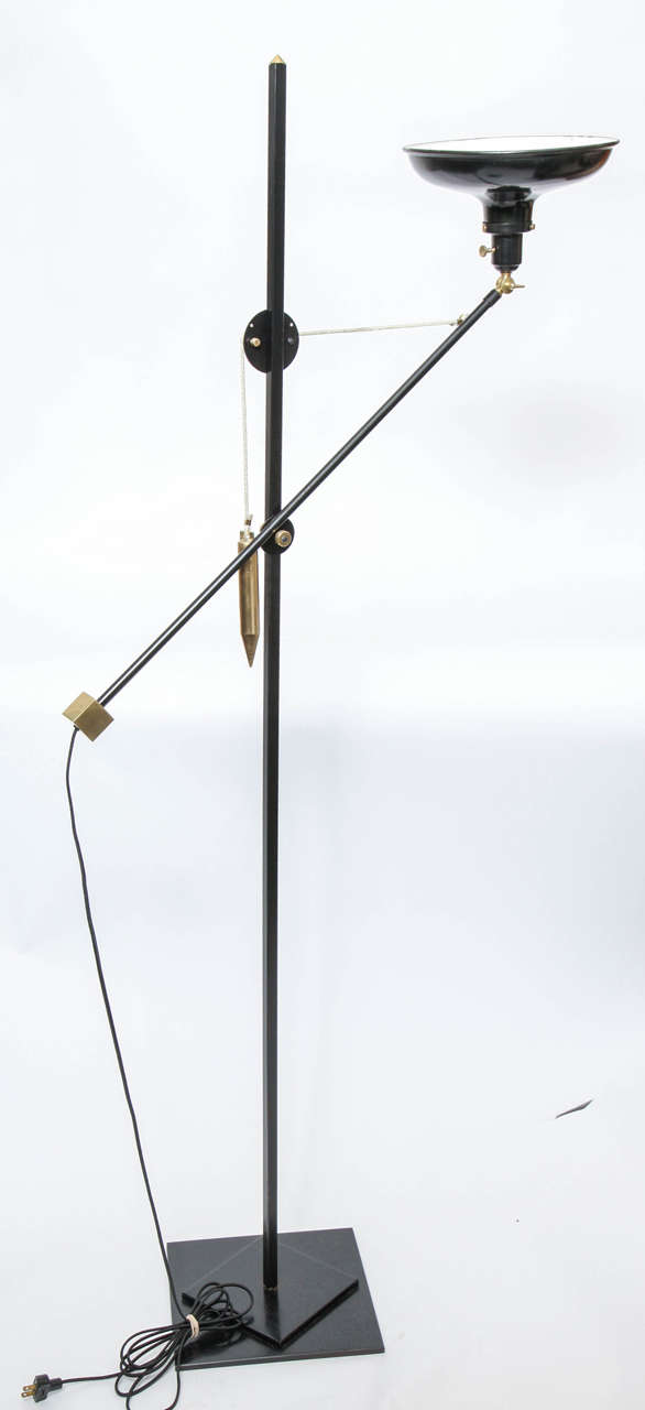 Late 20th Century Kovacs Floor Lamp Articulated Mid Century Modern 1970's For Sale