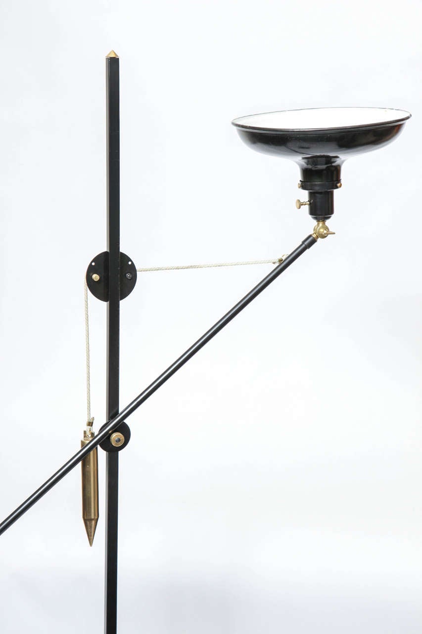 Metal Kovacs Floor Lamp Articulated Mid Century Modern 1970's For Sale