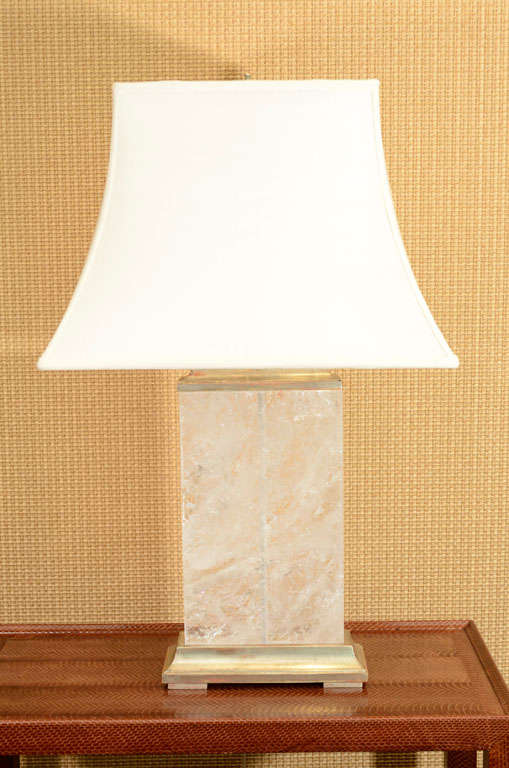 Rock crystal table lamps