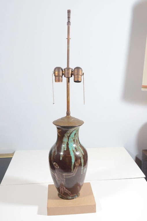 Incredible Hungarian Modernist Vase/Lamp by Istvan Gador For Sale 1