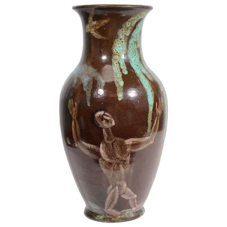 Incredible Hungarian Modernist Vase/Lamp by Istvan Gador For Sale
