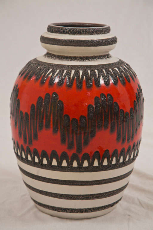 Large Scheurich Keramik Germany Lava Pottery Floor Vase 1960s For Sale 3